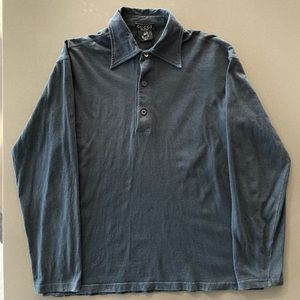 Gucci black cotton long sleeve polo